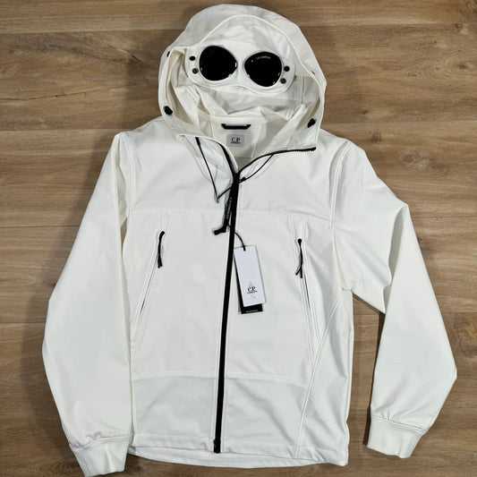 C.P. Company Soft Shell Goggle Jacket in White