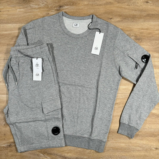 C.P. Company Light Fleece Lens Tracksuit in Grey