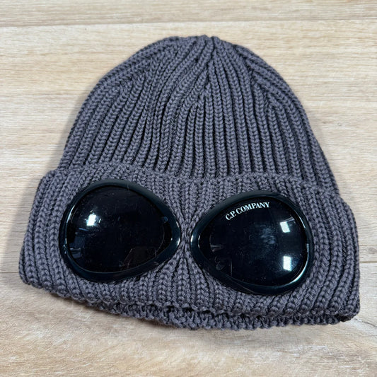 C.P. Company Extra Fine Merino Wool Goggle Beanie in Violet