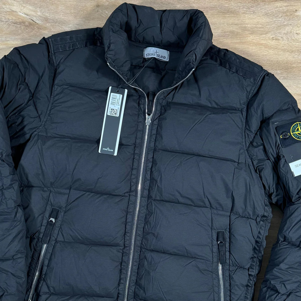 Stone Island Quilted Down-TC Jacket in Black