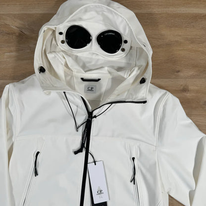 C.P. Company Soft Shell Goggle Jacket in White