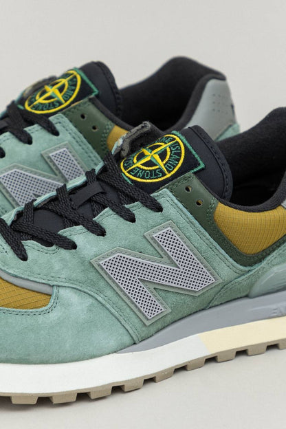 STONE ISLAND x NEW BALANCE 574 LEGACY LIGHT GREEN SNEAKERS