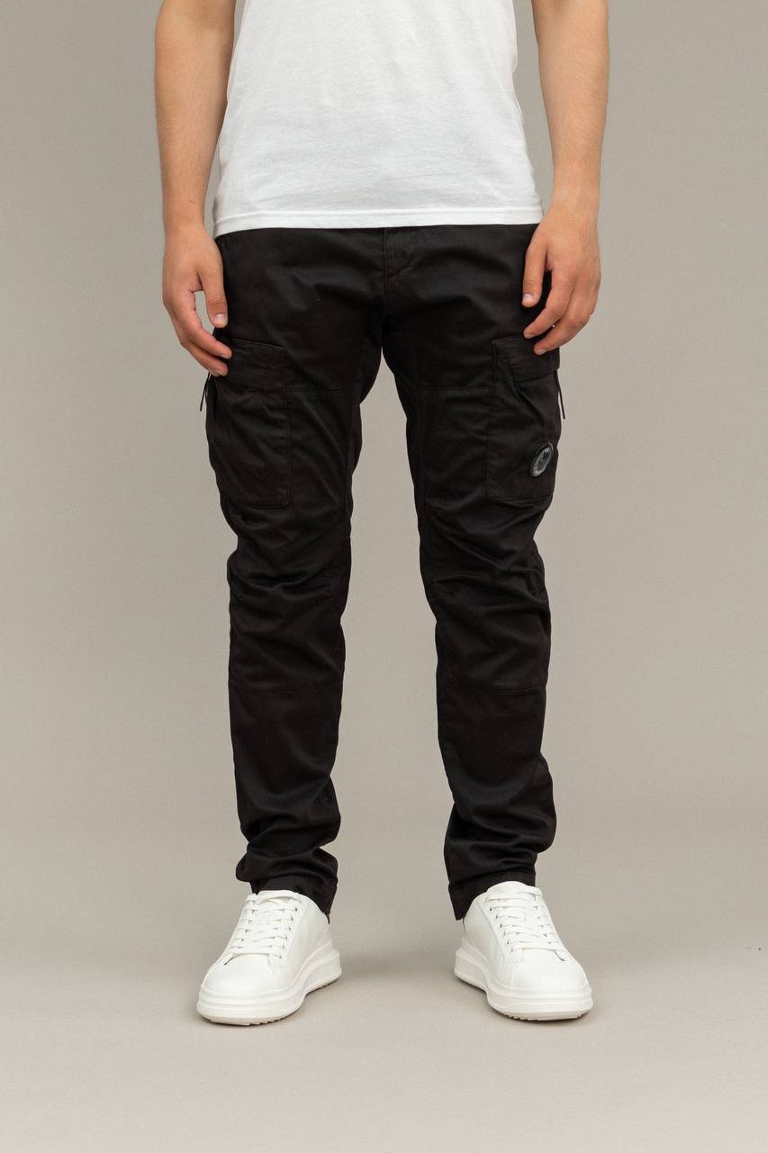 C. P. COMPANY COTTON CARGO PANTS black