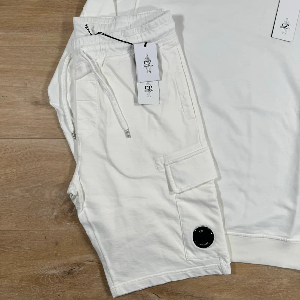 C.P. Company Light Fleece Lens Tracksuit in White