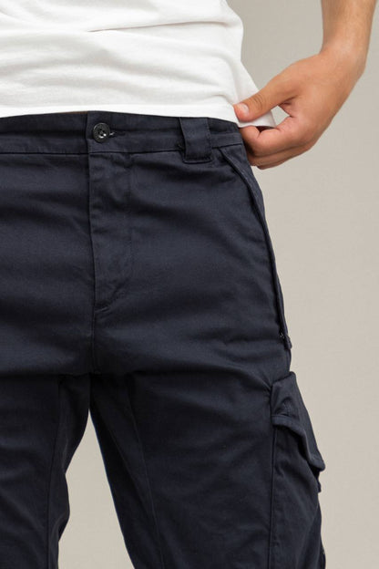 C. P. COMPANY COTTON CARGO PANTS dark blue