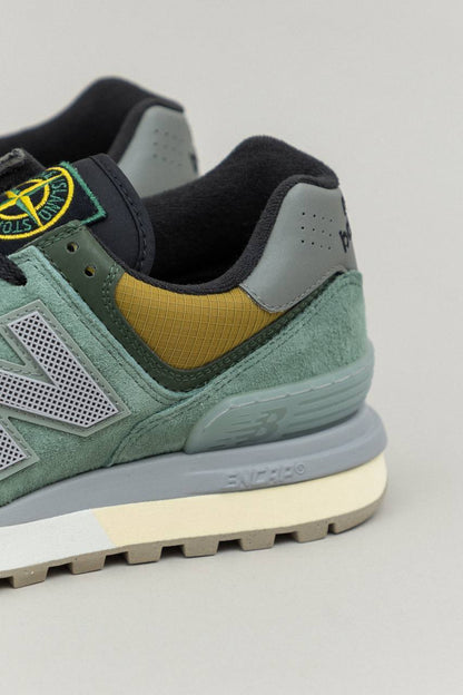 STONE ISLAND x NEW BALANCE 574 LEGACY LIGHT GREEN SNEAKERS