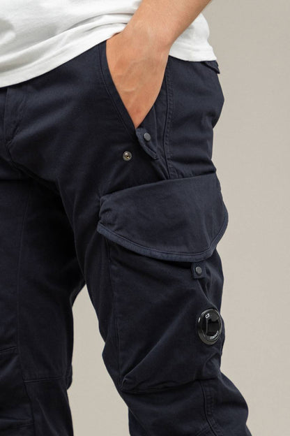 C. P. COMPANY COTTON CARGO PANTS dark blue