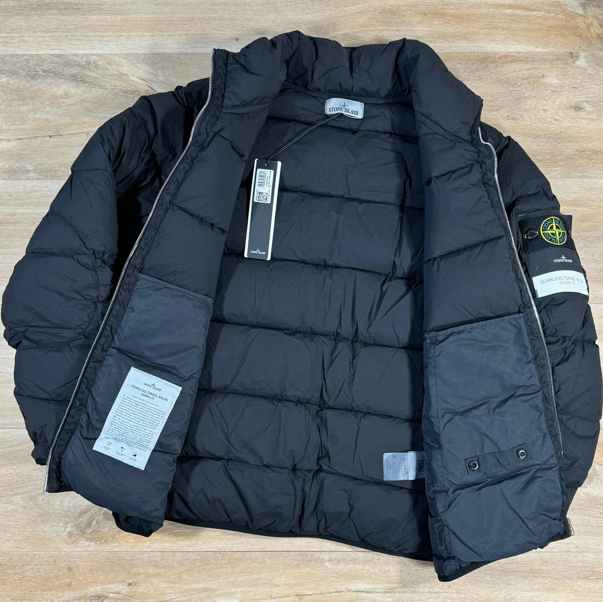 Stone Island Quilted Down-TC Jacket in Black