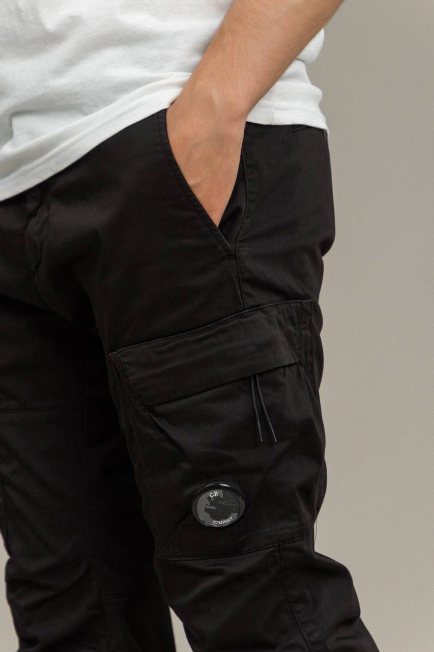 C. P. COMPANY COTTON CARGO PANTS black