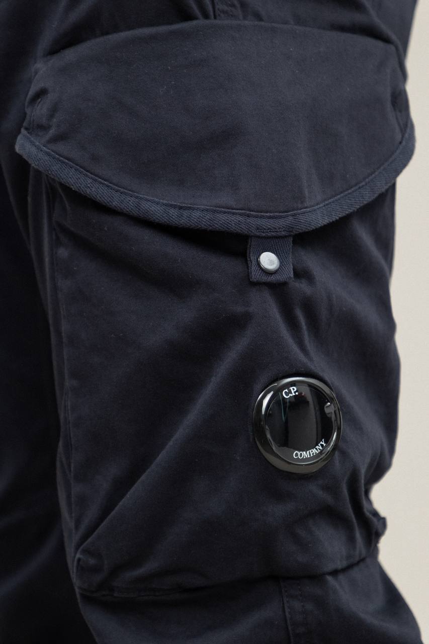 C. P. COMPANY COTTON CARGO PANTS dark blue