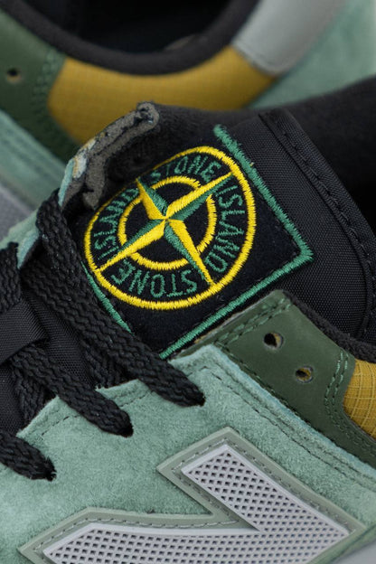 STONE ISLAND x NEW BALANCE 574 LEGACY LIGHT GREEN SNEAKERS