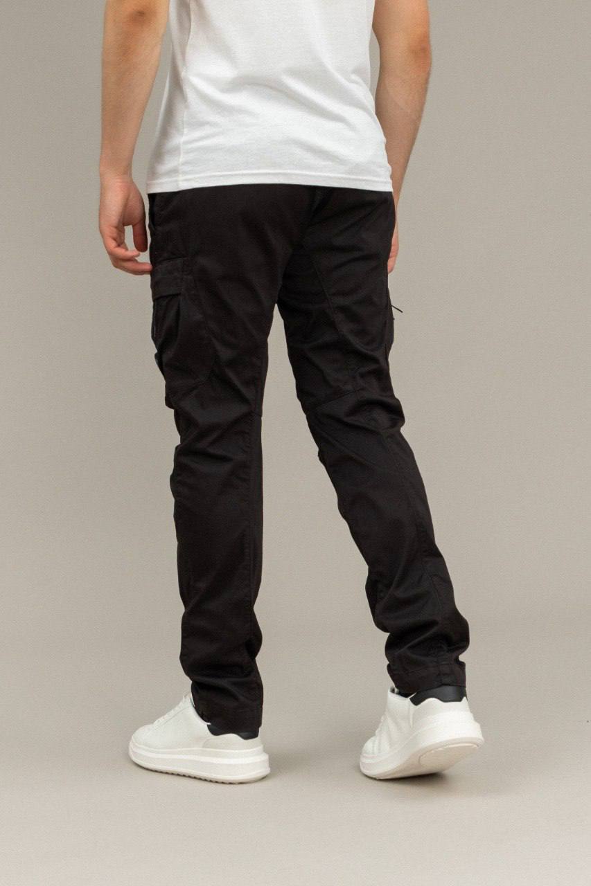 C. P. COMPANY COTTON CARGO PANTS black