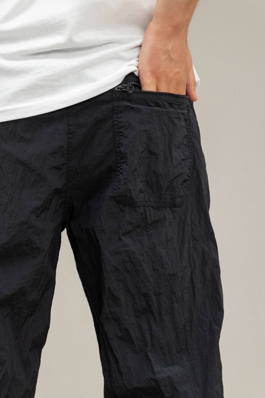 STONE ISLAND NYLON PANTS black