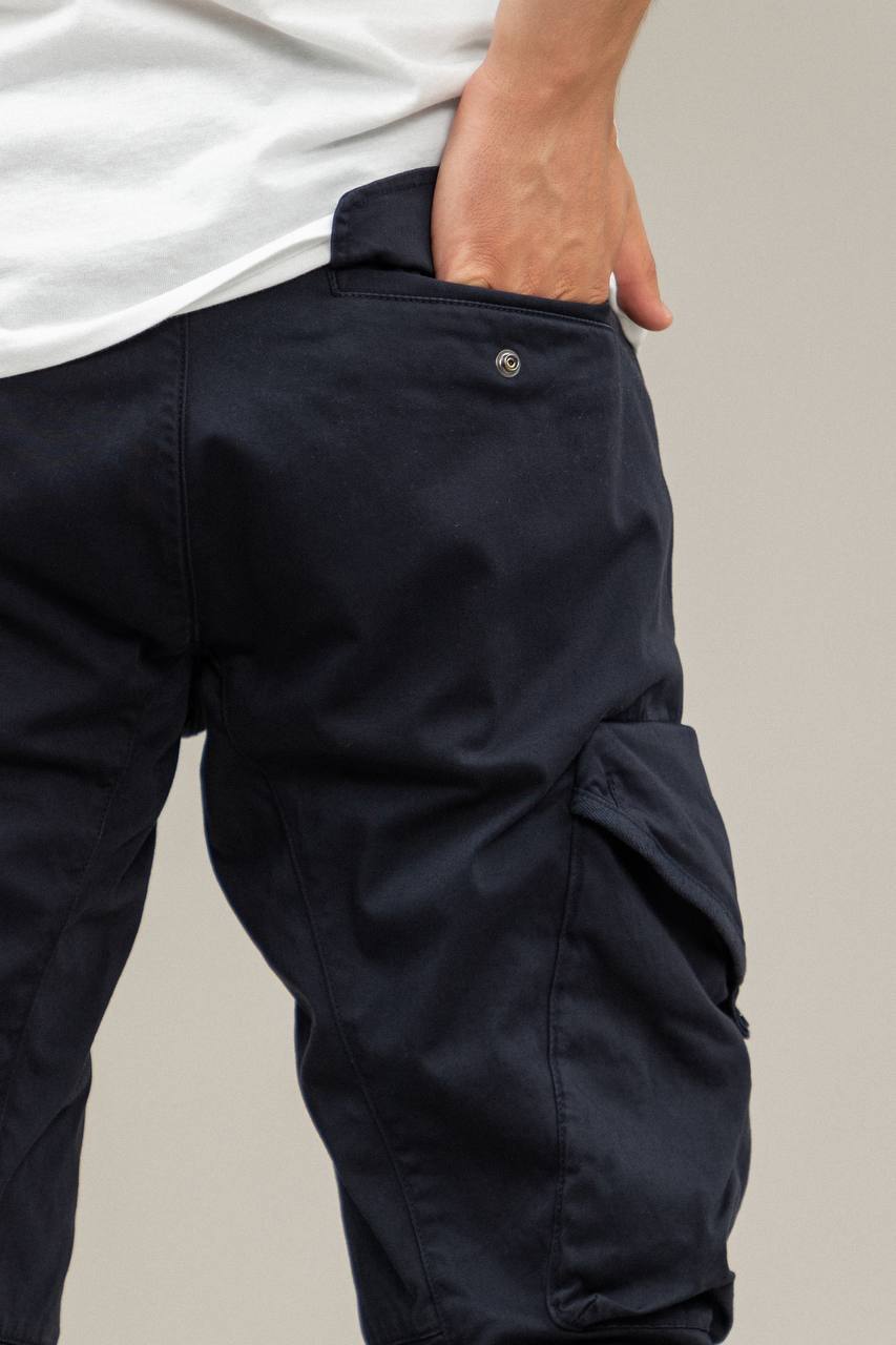 C. P. COMPANY COTTON CARGO PANTS dark blue